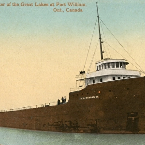 A Freighter of the Great Lakes - Fort William, Canada