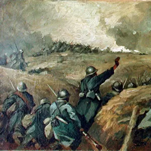 French attack on German positions