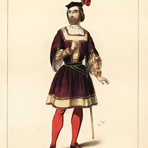 French baritone Paul Barroilhet as Iago in Othello, 1844