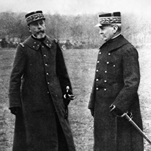 French Generals de Villaret and Manoury, WW1