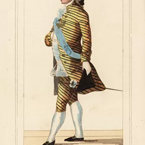 French man in court costume, 1788, court of King Louis XVI