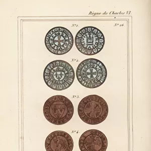 French medieval silver (argent) and copper