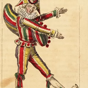 French mime Charles-Francois Mazurier as Polichinello, 1823