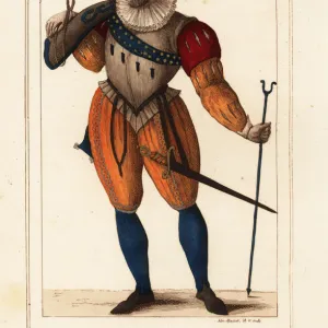 French musketeer, 1586