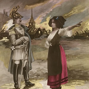 French Propaganda postcard - WWI