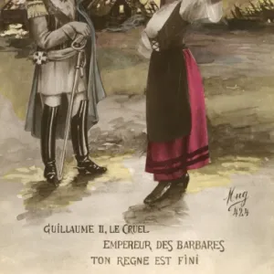 French Propaganda postcard - WWI