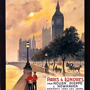 French Railway Poster - Paris to London