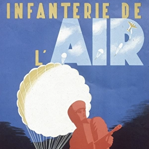 French recruitment poster for a parachute regiment