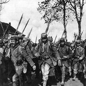 French soldiers on the march