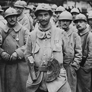 French soldiers with medals, Western Front, WW1