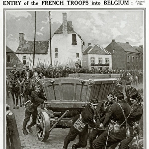 French soldiers remove barricade