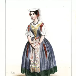 French soprano Anne Lavoye as Zerlina in La Sirene, 1844