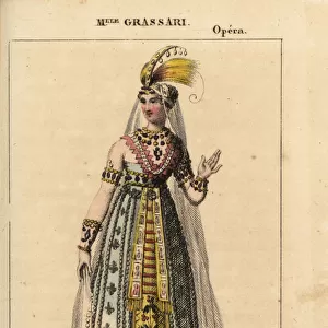 French soprano singer Mlle Grassari as Almasie