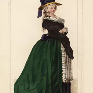French womens fashions of 1786 (bourgeois)