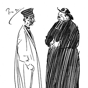 Frenchman talking to a Priest - Picardy, France