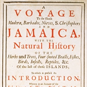 Frontispiece of Sir Hans Sloanes voyage of Jamaica