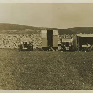 Galloway and Standard 10 Vintage Cars with Caravan
