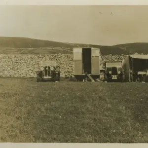 Galloway and Standard 10 Vintage Cars with Caravan Galloway and Standard 10 Vintage Cars with Caravan
