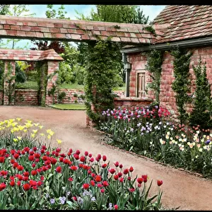 Garden of Mounton House, Chepstow, Gwent, Wales