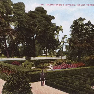 Garden at Washingtons Mansion, Mount Vernon, Virginia, USA