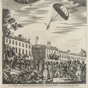 Garnerins balloon and parachute