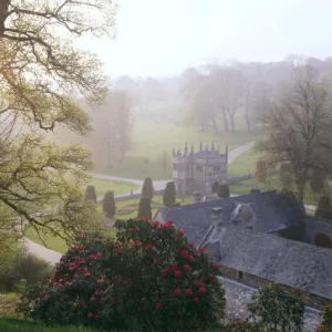 Gatehouse and garden, Lanhydrock House, Cornwall