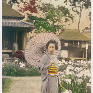 Geisha Picking Flowers