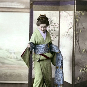 Geisha winding obi sash, Japan