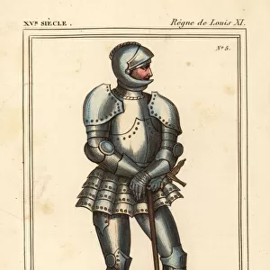 Gendarme or man of arms in suit of armour, 15th century