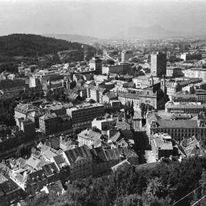 General aerial view of Ljubljana, Slovenia