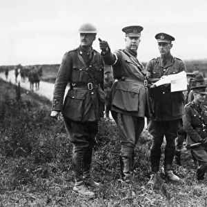 General Sir Arthur Currie directing a practice attack