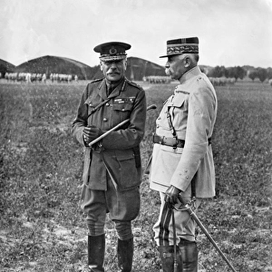 General Sir Douglas Haig, with a French general