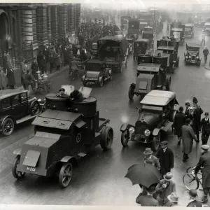 General Strike - Scene at The Bank - City of London - view down Lombard Street