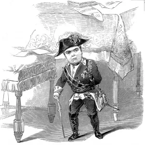 General Tom Thumb as Frederick the Great, 1845