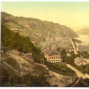 General view, Bacharach, the Rhine, Germany
