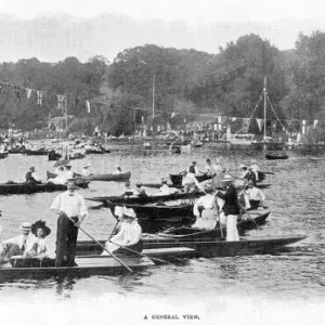 A general view of Wargrave Regatta on the River Thames in Wargrave in Berkshire A general view of Wargrave Regatta on the River Thames in Wargrave in Berkshire