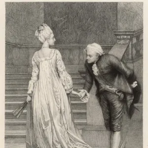 Gentleman Bows to Lady