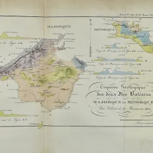 Geological map of Majorca and Minorca (Marmora 1834) Geological map of Majorca and Minorca (Marmora 1834)
