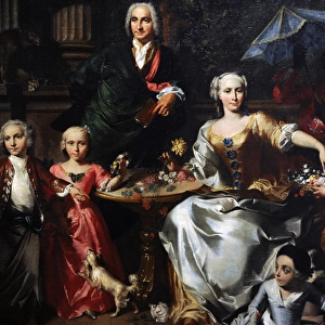 George Jackson and his family, 1737, by Carl Marcus Tuscher