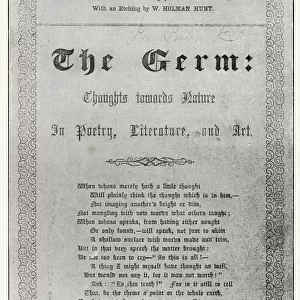 The Germ, the magazine founded by the Pre-Raphaelite Brotherhood in 1850 at the beginning