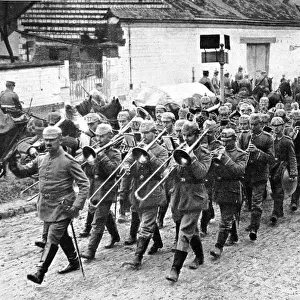 A German band on the march during the war