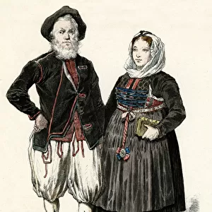 German couple from Freiburg in costume