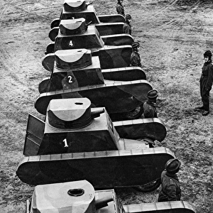German dummy tanks on parade, 1932