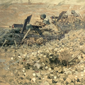 German gunners on the Somme, France, WW1