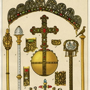 German imperial crown, Sceptres, Orb and Bohemian Crown
