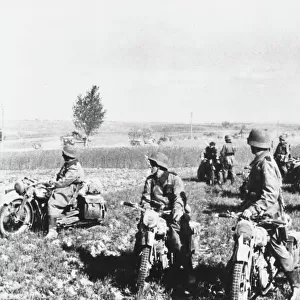 German motorcycle patrol WWII