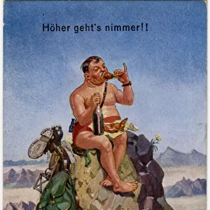 German Mountaineer hitting the heights of satisfaction