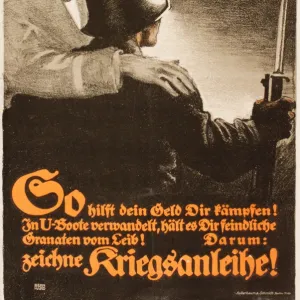 German propaganda poster, War Bonds, WW1