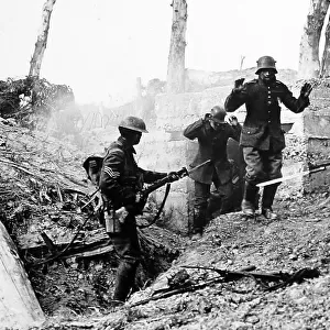 German soldiers surrender at Pilken - WW1