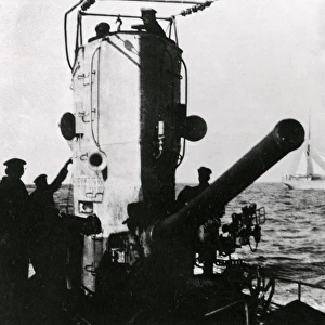German U-boat 49 hitting Giovanni Albanesi, WW1